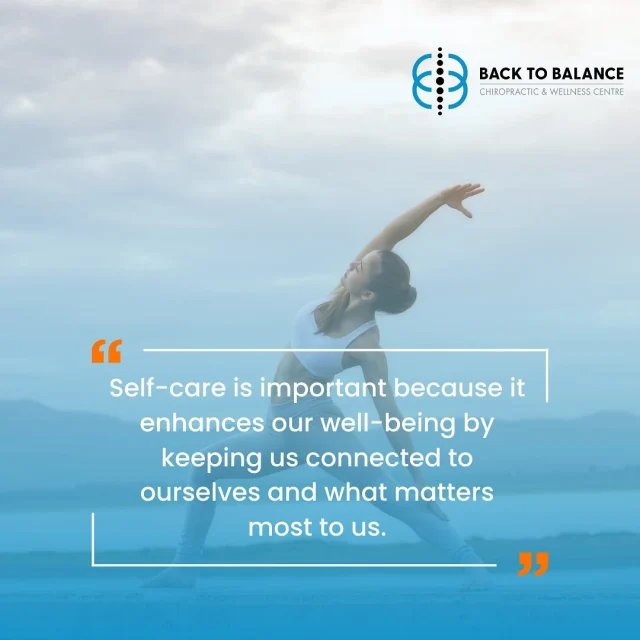 Taking care of ourselves is something that should always be on our to-do list, even if it means doing small things like taking a long walk or a hot bath. There are no wrong choices when it comes to what fills up your cup, so start to get in touch with your needs and re-prioritize accordingly. The goal is the balance between mind, body, and soul, but the fun part is the journey that gets us there.

—
Contact us today.

📍 500 Dundas Street West, Whitby
☎️ 905-666-2015
🌐 www.back2balancechiro.com

#chiro #chiropractor #chiropractors #chiropratic #chiropracticadjustment #wellness #wellnessthatworks #feelinggood #whitby #durhamregion #ontario #toronto #ontario #chiropractorsofinstagram #painfree #painfreeliving