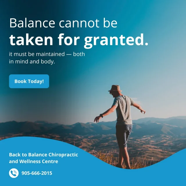 One thing is for certain: Balance can’t be taken for granted past a certain age; it must be maintained — both in mind and body. If you’ve ever seen a friend or family member fall and suffer a major fracture, you know it’s serious business. It seems obvious that general physical fitness and targeted exercises can improve balance and prevent falls.

Thankfully, the practice of chiropractic care can help. Contact us today for more information.

—
Contact us today.

📍 500 Dundas Street West, Whitby
☎️ 905-666-2015
🌐 www.back2balancechiro.com

#chiro #chiropractor #chiropractors #chiropratic #chiropracticadjustment #wellness #wellnessthatworks #feelinggood #whitby #durhamregion #ontario #toronto #ontario #chiropractorsofinstagram #painfree #painfreeliving